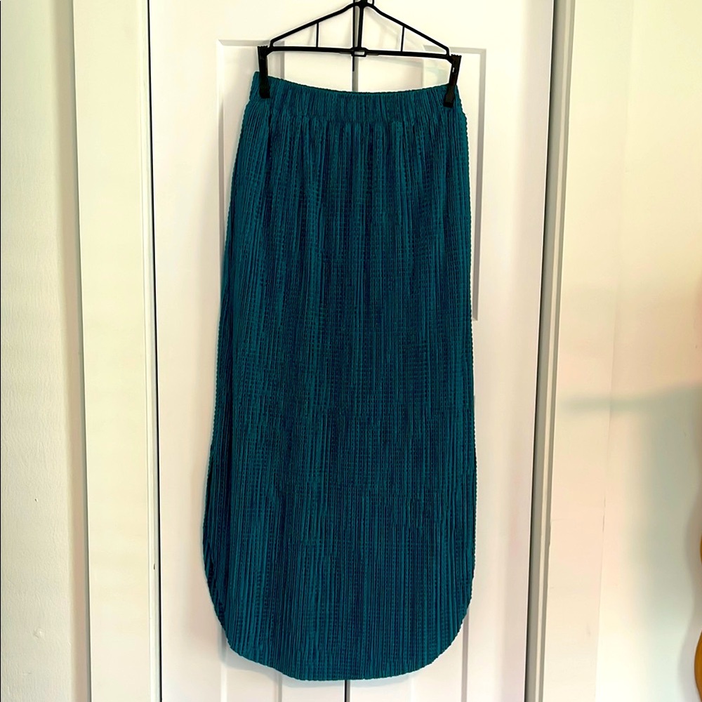 Sabina Musayev Teal Blue Maxi Skirt